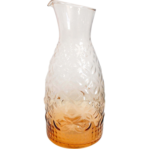 LVD Glass 29cm Decanter Jug Water/Juice Pitcher - Peach