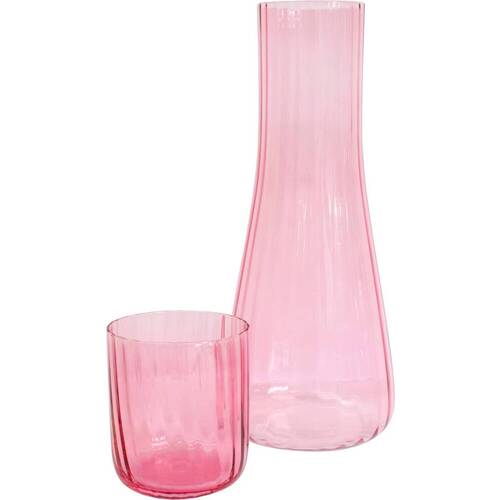 LVD Bedside Carafe & Glass Home/Kitchen Drinkware/Decor 1L -  Pink