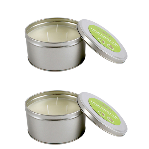 2PK Dragonfly 3-Wick Sandalwood Citronella 14cm Wax Candle in Tin