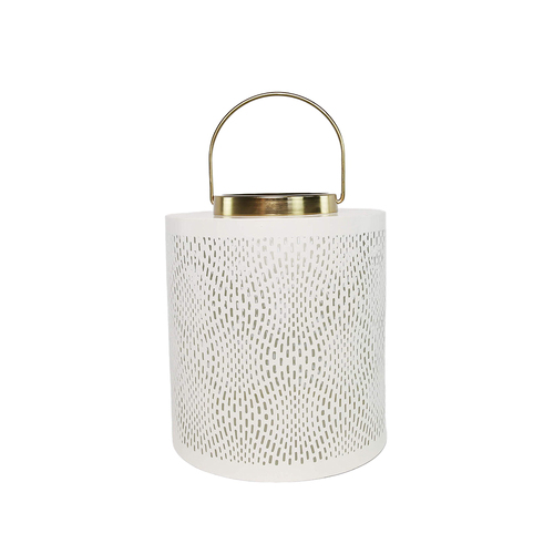Rayell Muttrah 28x26cm Lantern Candle Holder Medium - Gardenia Cream