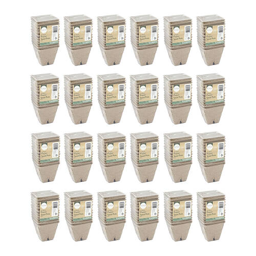 288pc Antheia Green Homewares Eco Square Paper Seed Pot 6cm 