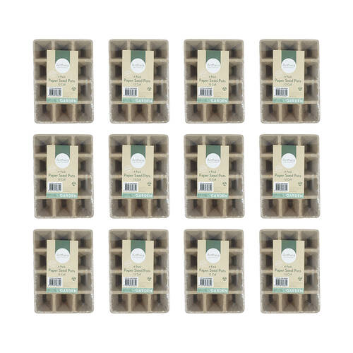 48pc Antheia Green Homewares 12-Cell Eco Paper Seed Pot