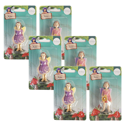 6PK Atheia Green Homewares Fairy Garden Fairies Assorted