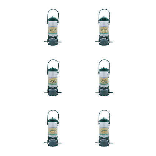 6PK Antheia Green Homewares Fillable Seed Bird Feeder Dark Green 20cm