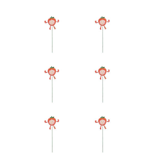 6PK Antheia Green Homewares Garden Stakes Fruit Assorted 65cm