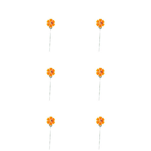 6PK Antheia Green Homewares Garden Stakes Flower Assorted 70cm