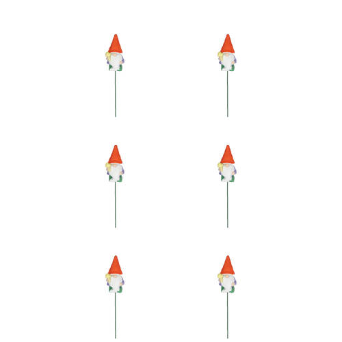 6PK Antheia Green Homewares Garden Stakes Gnome 68cm