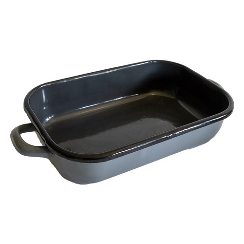 Urban Style 26cm Enamel Baking Dish Roasting Tray - Grey
