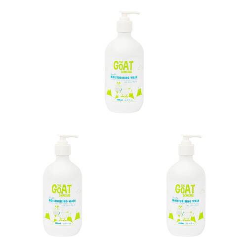 3PK The Goat Skincare Gentle Moisturising Body Wash Cleanser w/ Lemon Myrtle 500ml