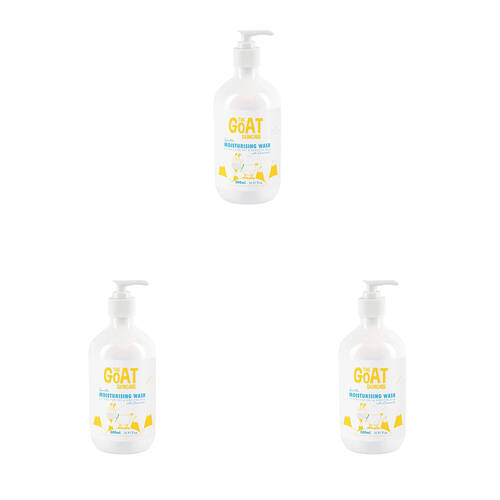 3PK The Goat Skincare Gentle Moisturising Body Wash w/ Chamomile 500ml