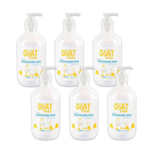 6PK The Goat Skincare Gentle Moisturising Body Wash w/ Chamomile 500ml