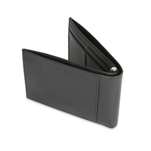 Geoffrey Beene Leather Bi-fold Men's Wallet Removable Case - Black