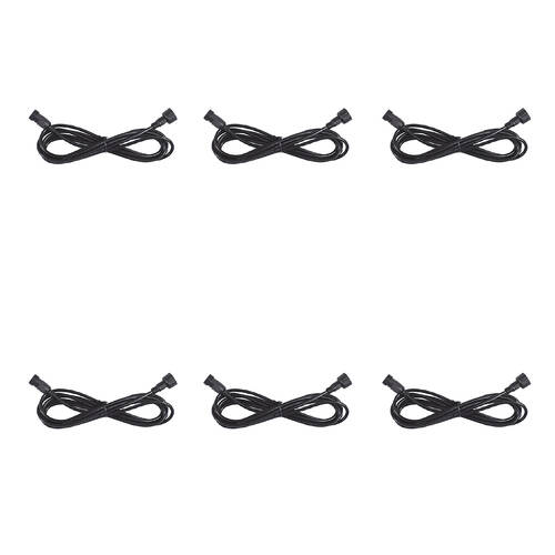 6PK OZtrail 12V LED Camping Outdoor Power Cable 2M - Black