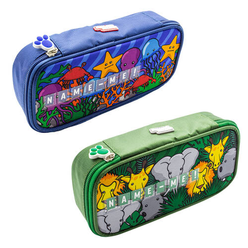 Glitter Critters Name Me 12 Pencil Slot Pencil Cases Jungle & Ocean