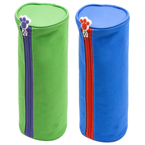 Glitter Critters RollMe Fabric Barrel Style Pencil Cases Blue & Green