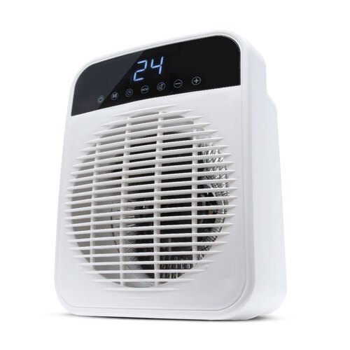 Goldair 28cm 2000W Digital Fan Heater w/ Adjustable Thermostat White