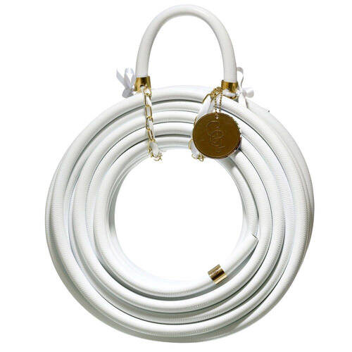 Garden Glory Coloured PVC Watering Hose 20m - White Snake