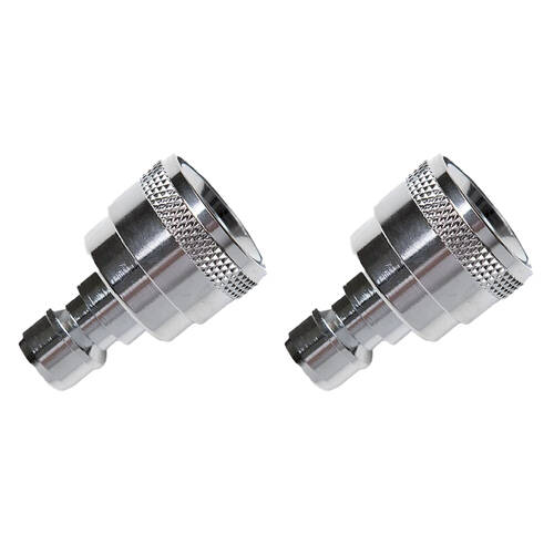 2PK Garden Glory Sprinkler Connection/Connector For Nozzle - Chrome