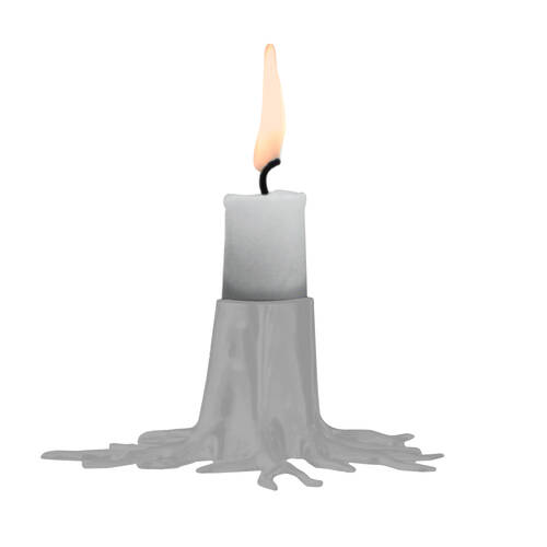 Garden Glory Candle Holder Stand Mini Root 10x6cm - Creme White