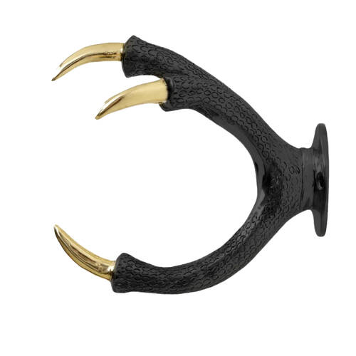Garden Glory Claw Wall Mount Hose Holder - Black/Brass