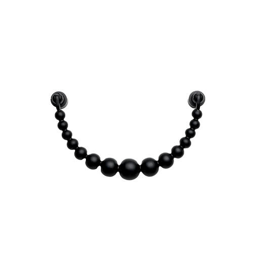Garden Glory Pearl Ribbon Door Knocker Home Decor - Black