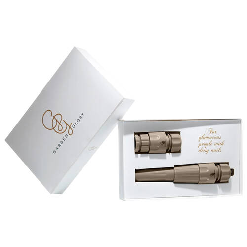 2pc Garden Glory Plastic Hose Nozzles For 1/2in Waterhoses - Sahara/Beige