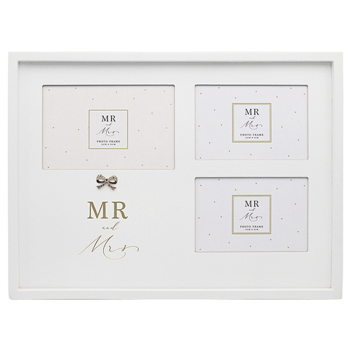 Gibson Gifts Jewelled Mr & Mrs Collage Photo Frame 36x27cm