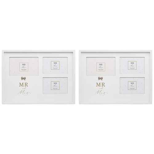 2PK Gibson Gifts Jewelled Mr & Mrs Collage Photo Frame 36x27cm