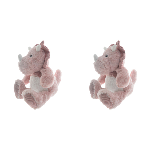 2PK Gibson Gifts Plush Dinosaur Cuddles Kids Soft Toys - Assorted