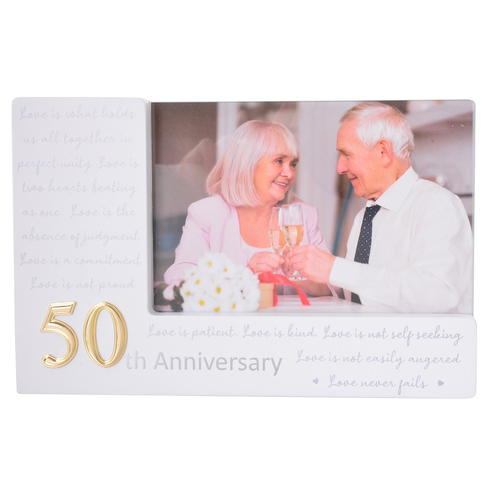 Gibson Gifts 50th Anniversary Frame 6x4" Home Decor
