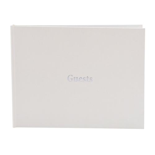 Gibson Gifts Guest Book Hardbacked Birthday/Wedding Keepsake White