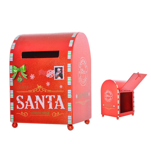 Gibson Gifts Lustre Xmas Santa North Pole Mailbox 19x13cm