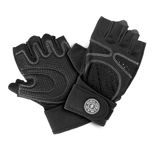 Gold's Gym M/LTraining Gloves Weight Lifting Fitness Workout w/Wrist Strap