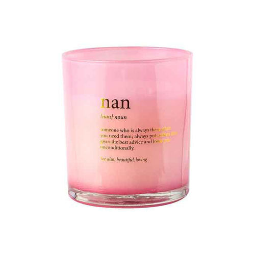 Nan Noun Vanilla Scented Pink Pearlescent Candle Round 12.5cm