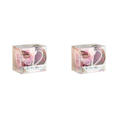 2PK Someone Special Ceramic 350ml Coffee Mug w/ Coaster Set - Pink