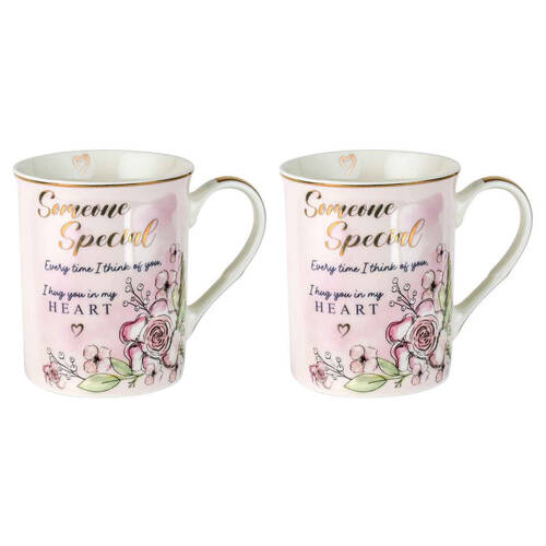 2PK LMD Believe New Bone China Coffee Mug Drinkware 360ml - Pink