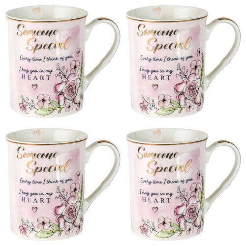 4PK LMD Believe New Bone China Coffee Mug Drinkware 360ml - Pink