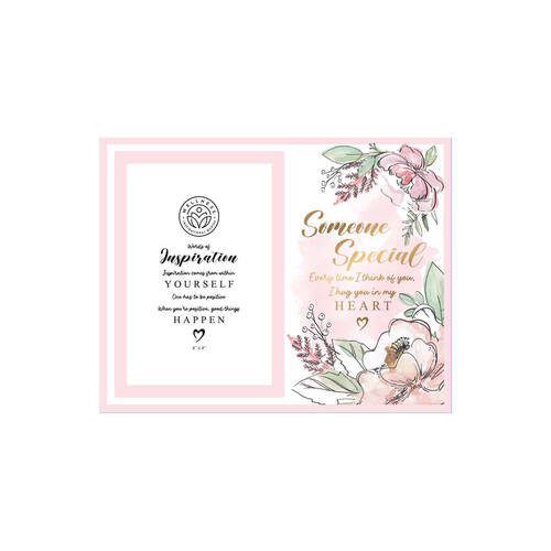 LMD Glass Someone Special Wellness Photo Frame Decor 29x15cm