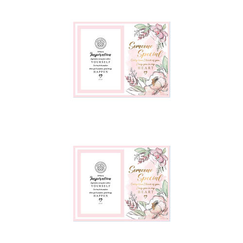 2PK LMD Glass Someone Special Wellness Photo Frame Decor 29x15cm