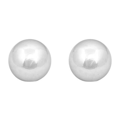 2PK Esschert Design Stainless Steel Gazing Globe Garden Decoration Small Silver