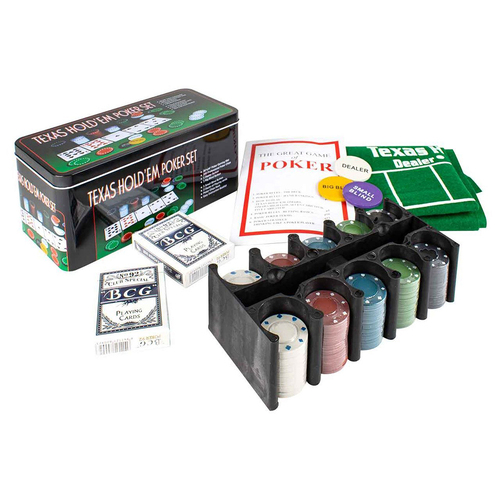 Texas Hold Em 200 Chips 4gm Novelty Tabletop Card Set Game