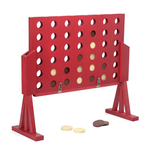 Garden Games Outdoor Wooden 4-in-A Row w/ Handy Bag 4y+