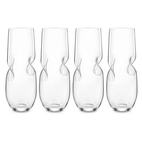 4pc Final Touch Conundrum Bubbles 300ml Sparkling/Champagne Glass - Clear