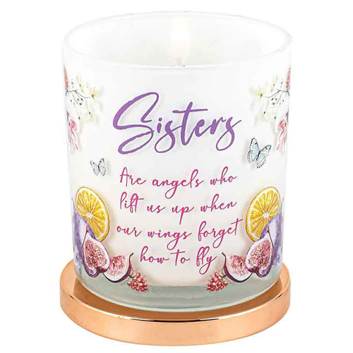 Sister Candle Vanilla 45hr Burn Time 9 x 8cm Keepsake Gift Set