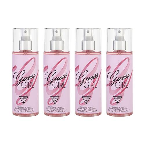 4PK Guess Girl Womens Fragrance Body Spray Mist 250mL Pink