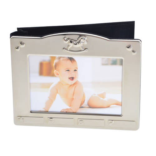 Gibson Gifts Rocking Horse Photo Album R Decor - Silver
