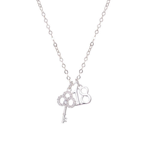 Gibson Gifts Equilibrium 18th Birthday Keepsake Silver Necklace