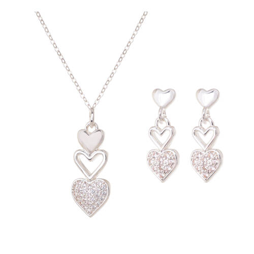 Gibson Gifts Equilibrium Daughter Silver Necklace & Earrings Set