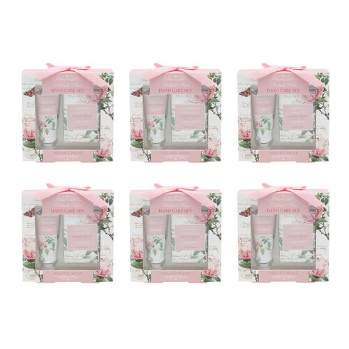 6x 2pc Gibson Gifts Redoute Rose Cream & Soap Hand Care Set