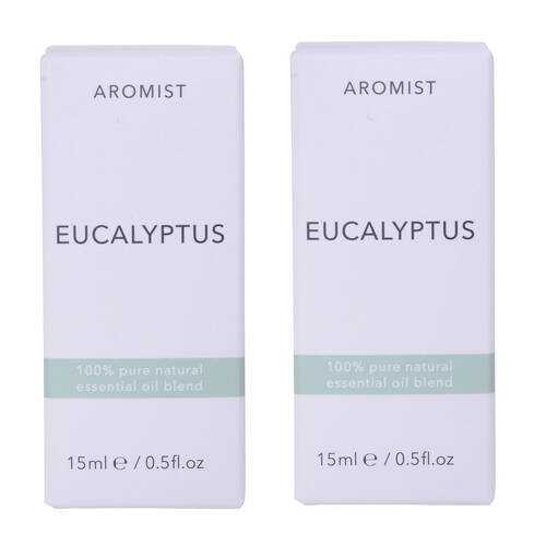 2PK Gibson Gifts Aromist Oil Aromatherapy 15ml - Eucalyptus Scent
